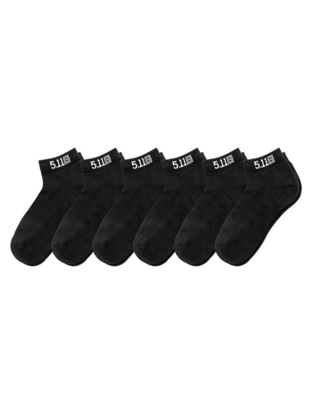 5.11 TACTICAL Men's PT-R Basic Ankle Socks (6-Pack) in Black